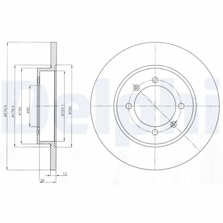 Stabdžių diskas DELPHI BG4538C