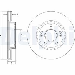 Stabdžių diskas DELPHI BG4565C