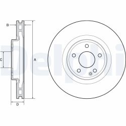 Stabdžių diskas DELPHI BG4659C