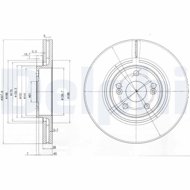 Stabdžių diskas DELPHI BG9016