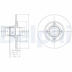 Stabdžių diskas DELPHI BG9033RSC