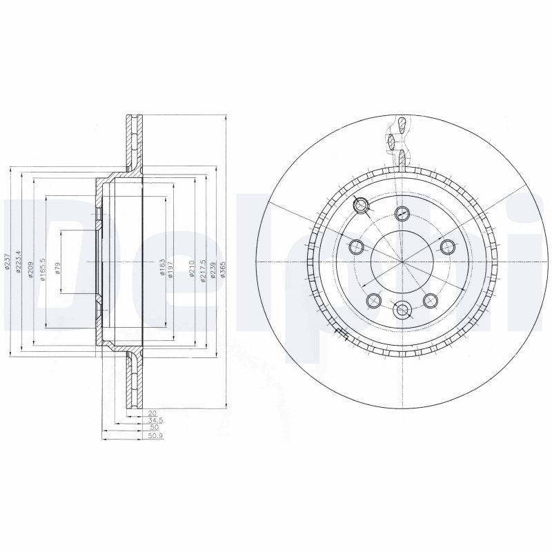 Stabdžių diskas DELPHI BG9082C