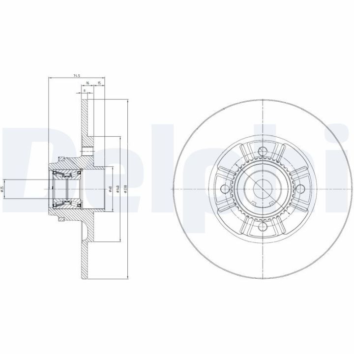 Stabdžių diskas DELPHI BG9114RSC