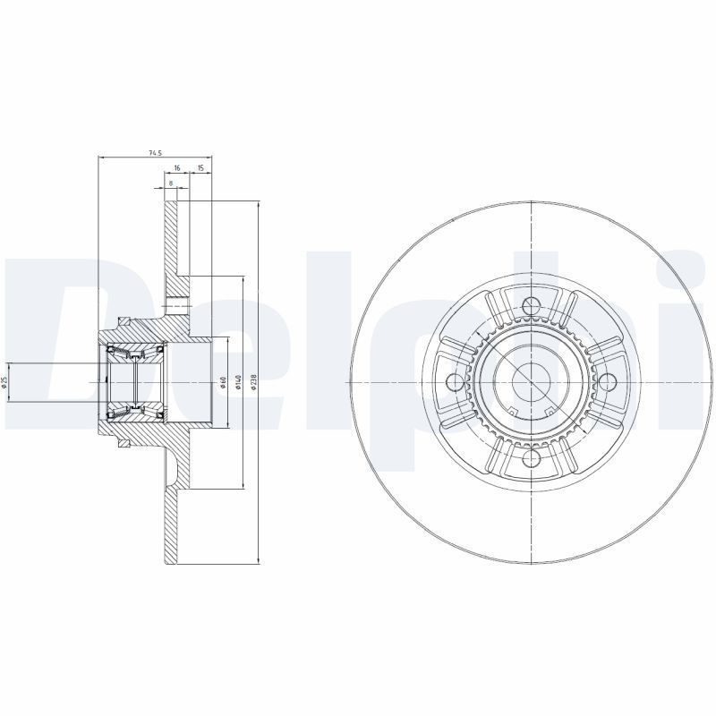 Stabdžių diskas DELPHI BG9114RSC