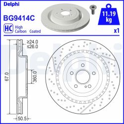 Stabdžių diskas DELPHI BG9414C