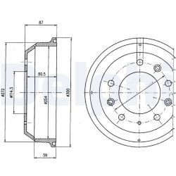 Stabdžių būgnas DELPHI BF108