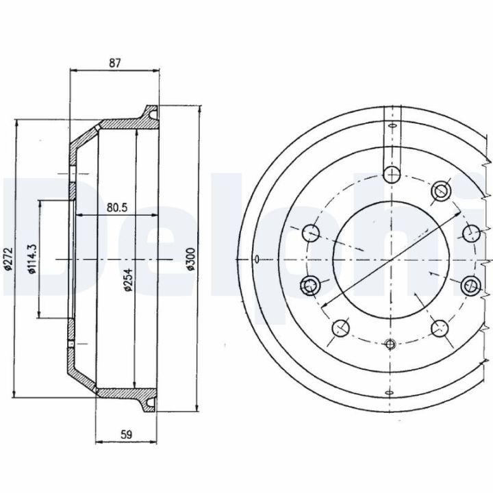 Stabdžių būgnas DELPHI BF108