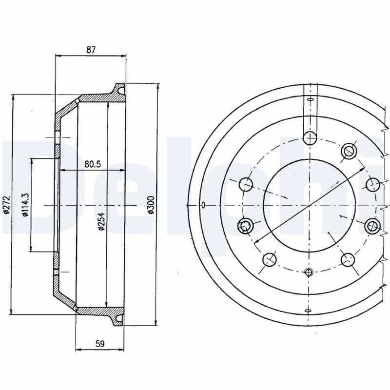 Stabdžių būgnas DELPHI BF108