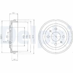 Stabdžių būgnas DELPHI BF136