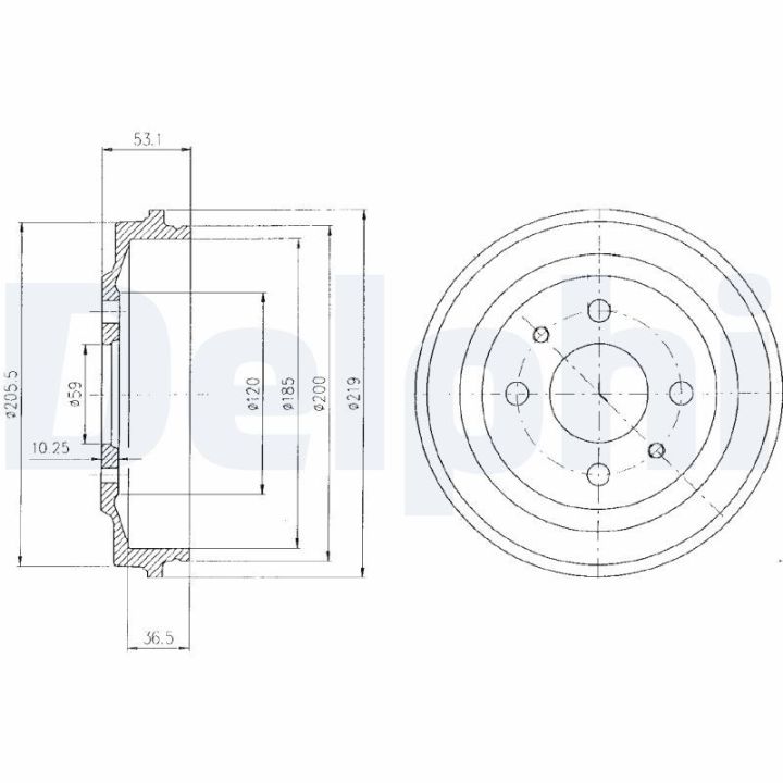 Stabdžių būgnas DELPHI BF136