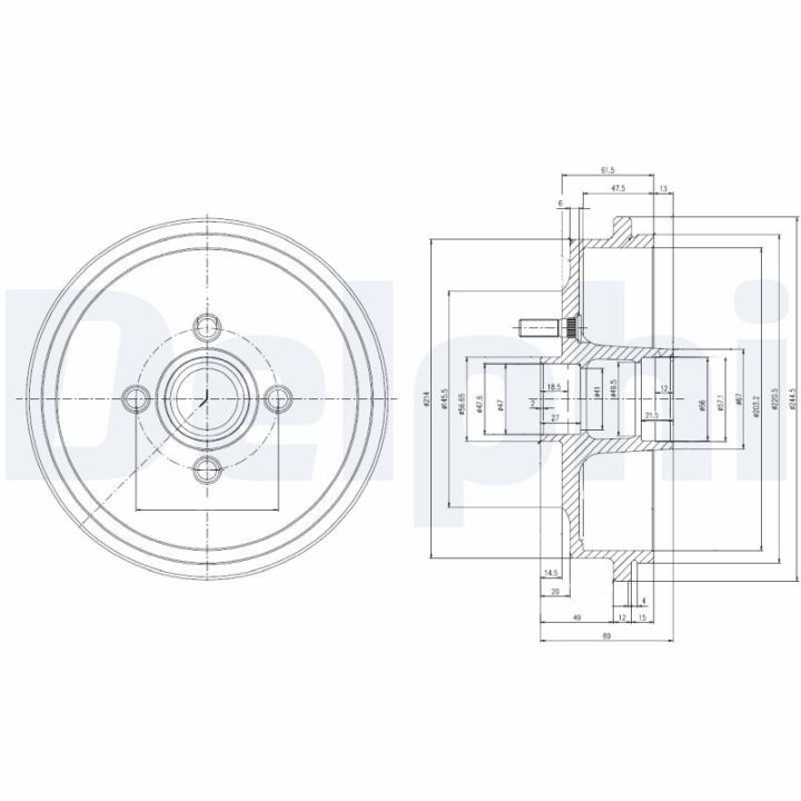 Stabdžių būgnas DELPHI BF147