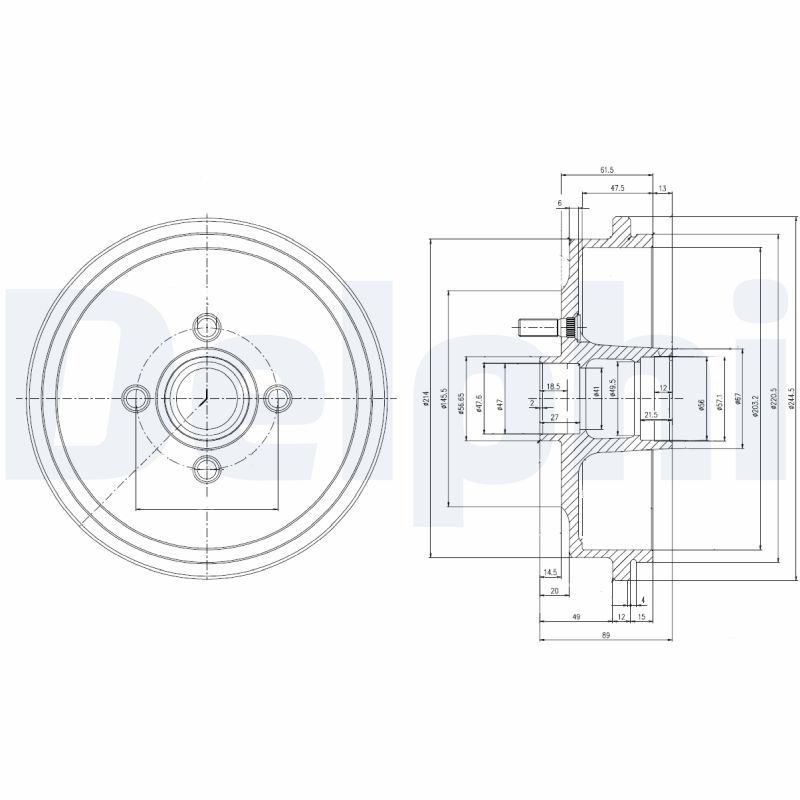 Stabdžių būgnas DELPHI BF147