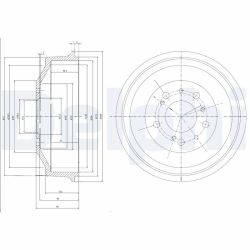 Stabdžių būgnas DELPHI BF153