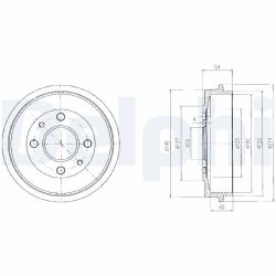 Stabdžių būgnas DELPHI BF200