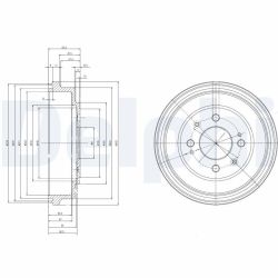 Stabdžių būgnas DELPHI BF280