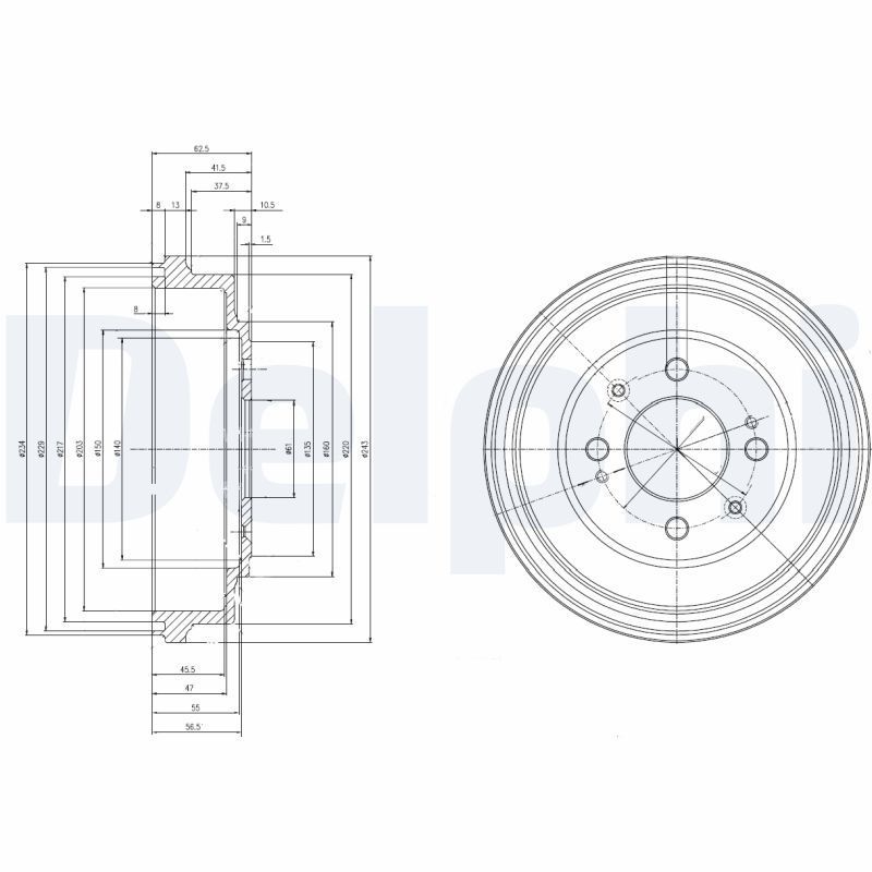 Stabdžių būgnas DELPHI BF280