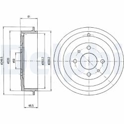 Stabdžių būgnas DELPHI BF366