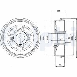 Stabdžių būgnas DELPHI BF372