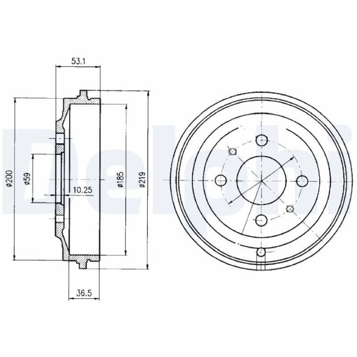 Stabdžių būgnas DELPHI BF389