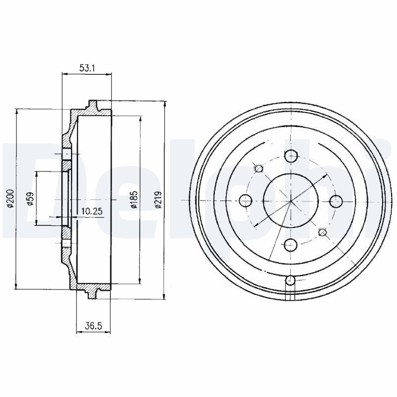 Stabdžių būgnas DELPHI BF389