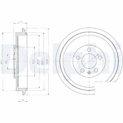 Stabdžių būgnas DELPHI BF406