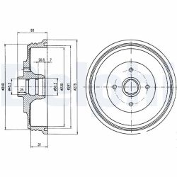 Stabdžių būgnas DELPHI BF430