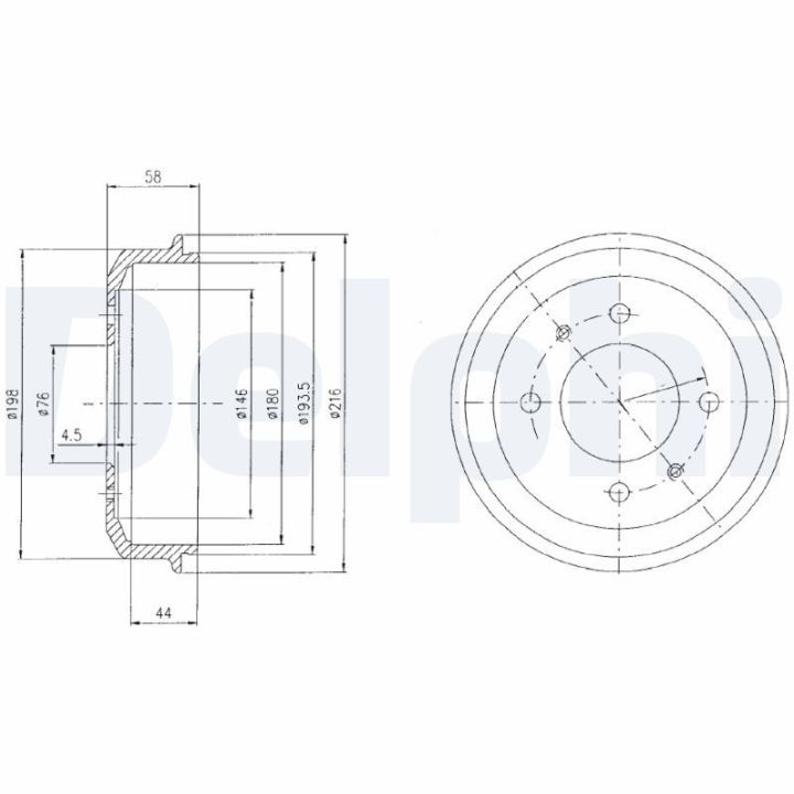 Stabdžių būgnas DELPHI BF435
