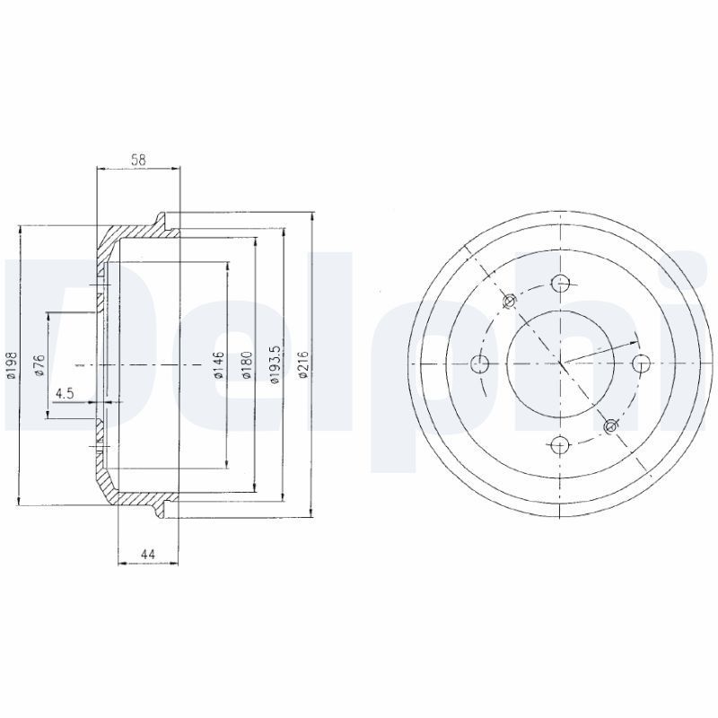 Stabdžių būgnas DELPHI BF435