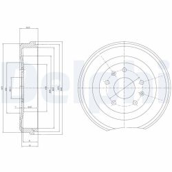 Stabdžių būgnas DELPHI BF460