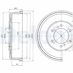 Stabdžių būgnas DELPHI BF461