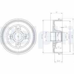 Stabdžių būgnas DELPHI BF480