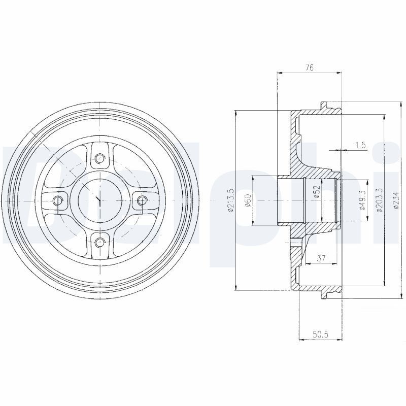 Stabdžių būgnas DELPHI BF480
