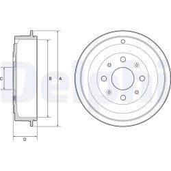 Stabdžių būgnas DELPHI BF502