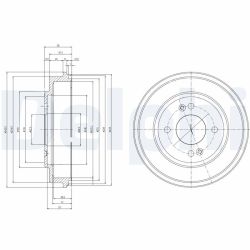 Stabdžių būgnas DELPHI BF517