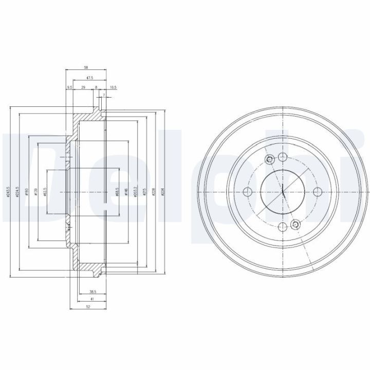 Stabdžių būgnas DELPHI BF517