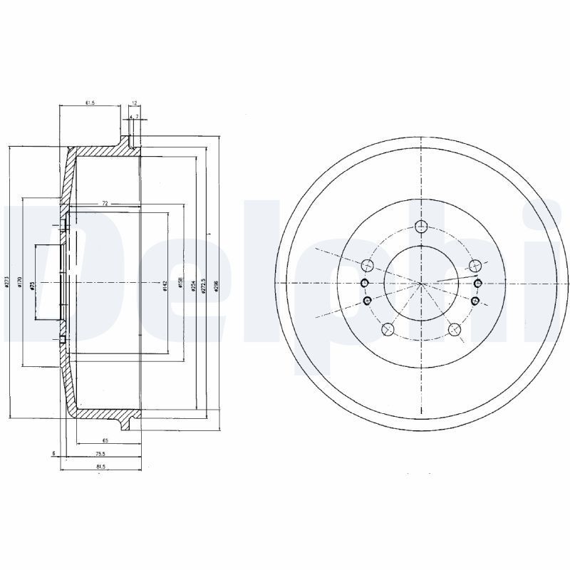 Stabdžių būgnas DELPHI BF520
