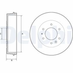 Stabdžių būgnas DELPHI BF527