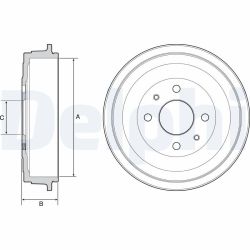 Stabdžių būgnas DELPHI BF528