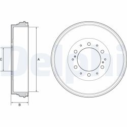 Stabdžių būgnas DELPHI BF537