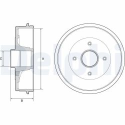 Stabdžių būgnas DELPHI BF538