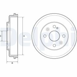 Stabdžių būgnas DELPHI BF542