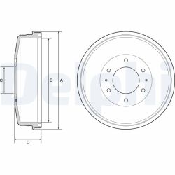 Stabdžių būgnas DELPHI BF559
