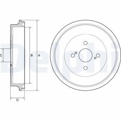 Stabdžių būgnas DELPHI BF560