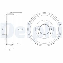 Stabdžių būgnas DELPHI BF573