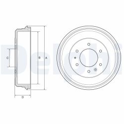 Stabdžių būgnas DELPHI BF581