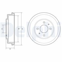 Stabdžių būgnas DELPHI BF582