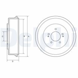 Stabdžių būgnas DELPHI BF585