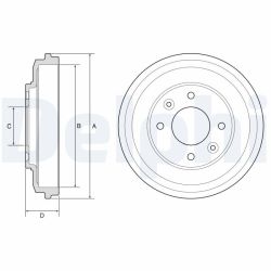Stabdžių būgnas DELPHI BF598