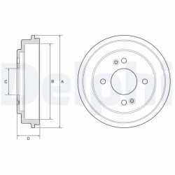 Stabdžių būgnas DELPHI BF612