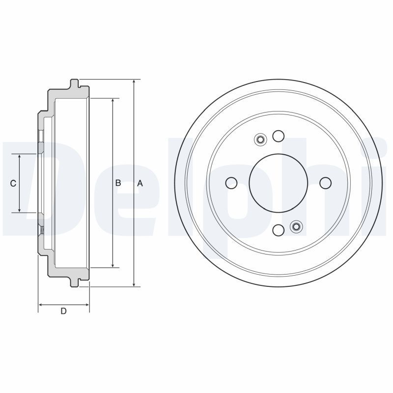 Stabdžių būgnas DELPHI BF612